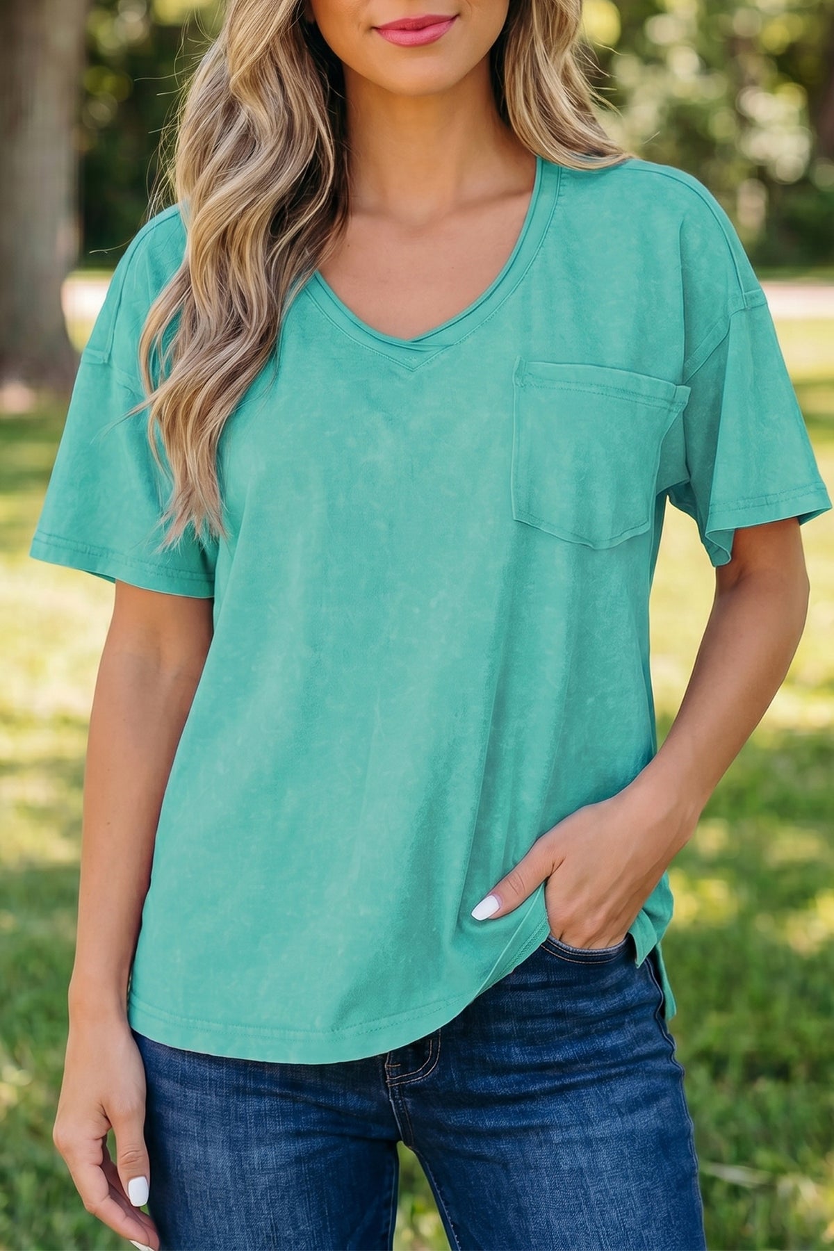 Willow Mist Mineral-Wash Tee