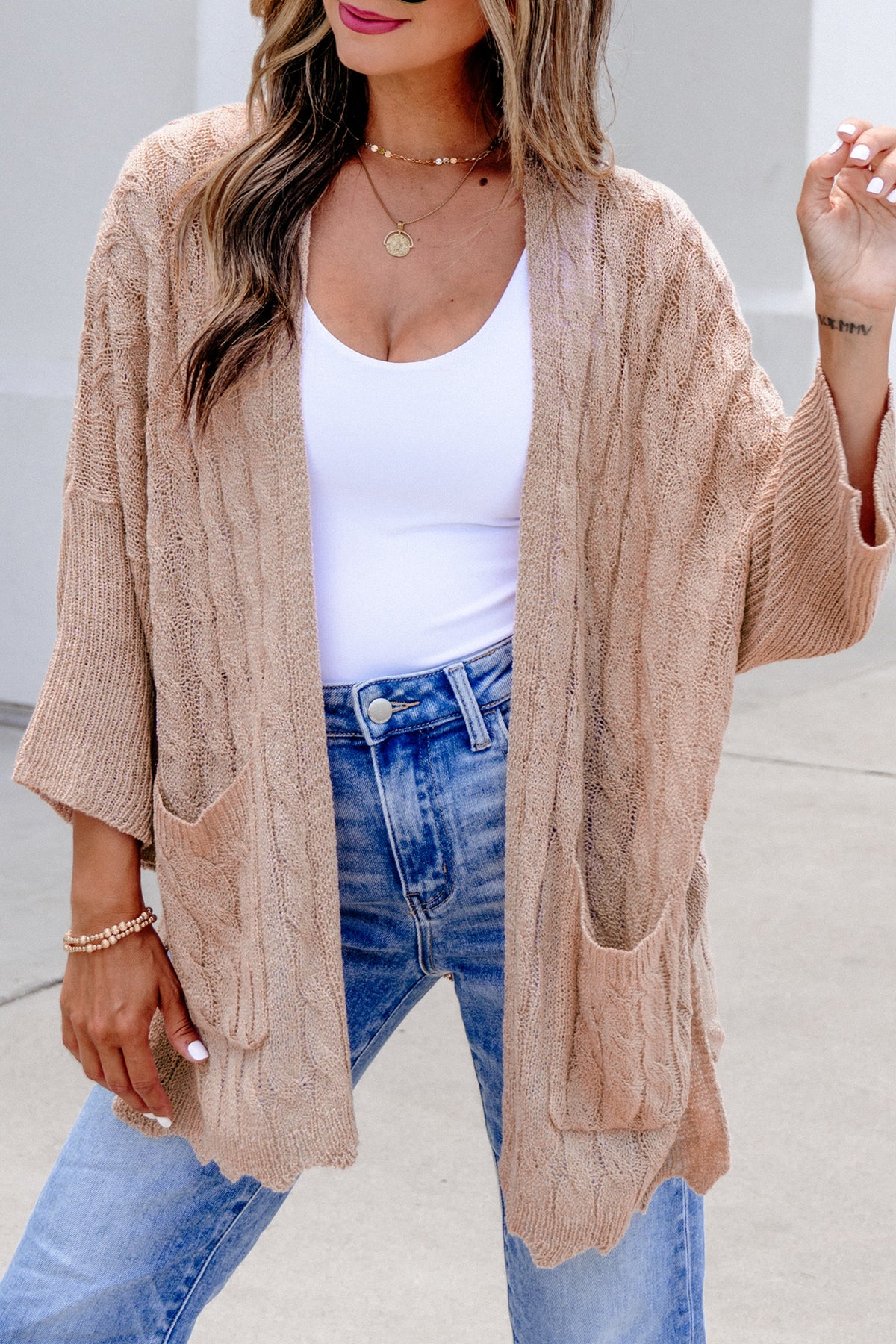 Blush Meadow Crochet Cardigan