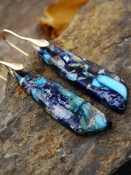 Mesa Mosaic Dangle Earrings shown from the side