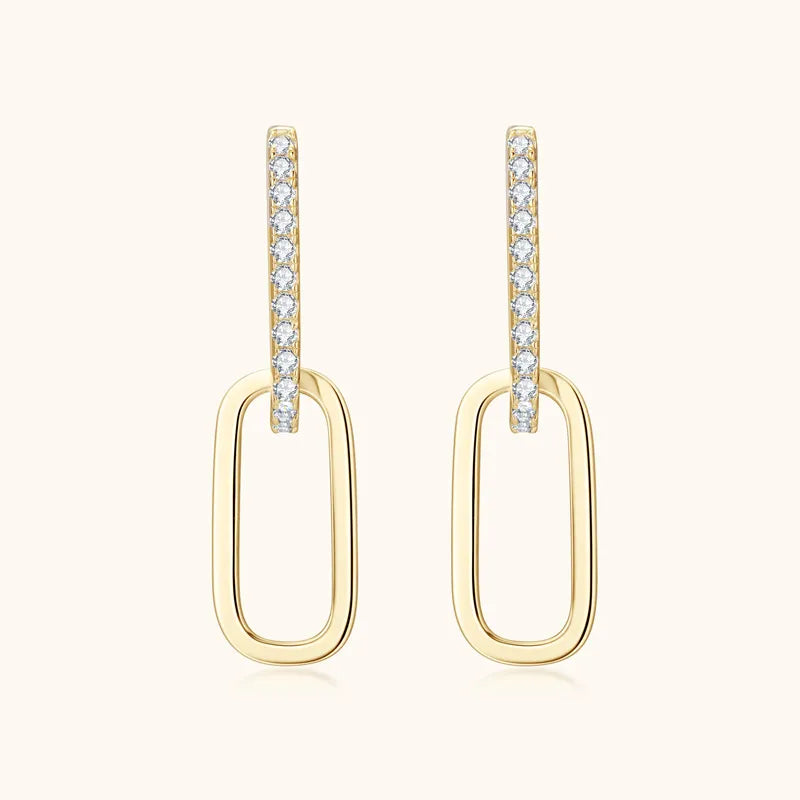 Starlight Moissanite Hoops shown from the side