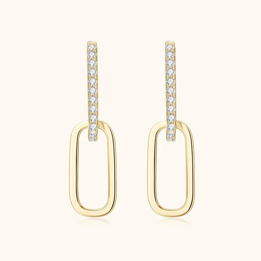 Starlight Moissanite Hoops shown from the side