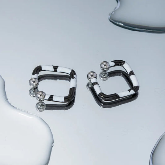 Molten Moon Cuff Earrings shown from the side