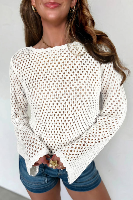 Pearl Meadow Lacework Sweater